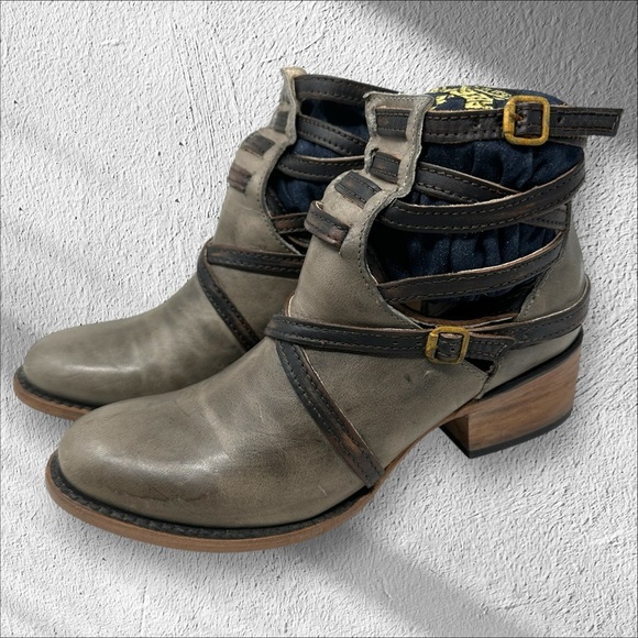 Freebird by Steven Stair Booties Size‎ 8 Bohemian Western Southwestern Leather - Picture 2 of 16